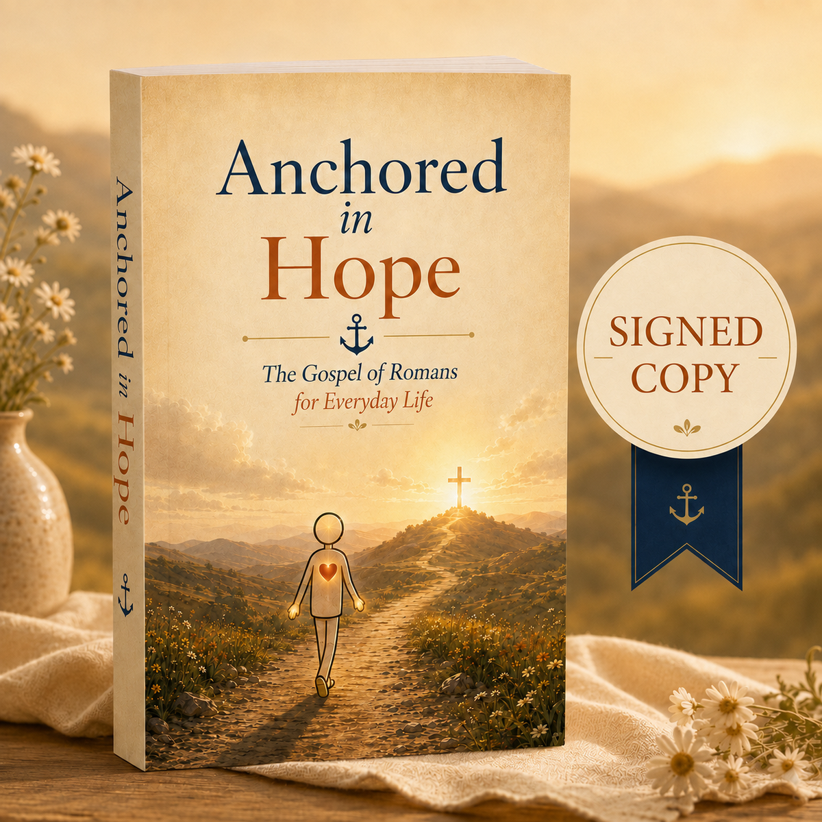 Signed paperback edition of Anchored in Hope: The Gospel of Romans for Everyday Life